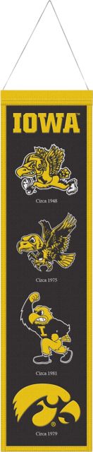 University of Iowa 8 x 32 Wool Banner