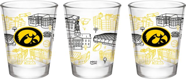University of Iowa 2 oz. Collector's Glass