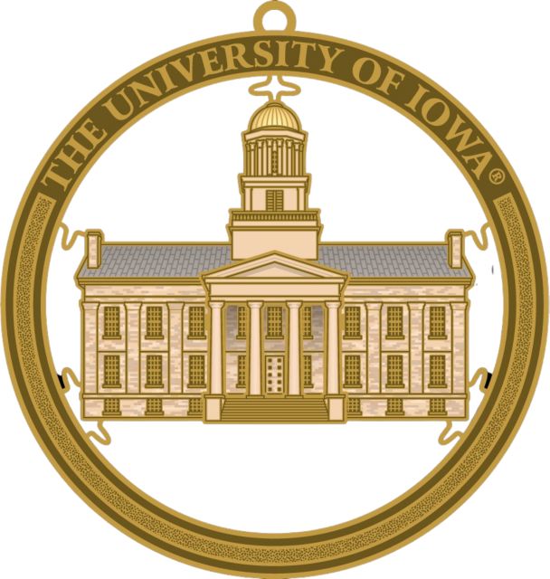 University of Iowa Brass Ornament