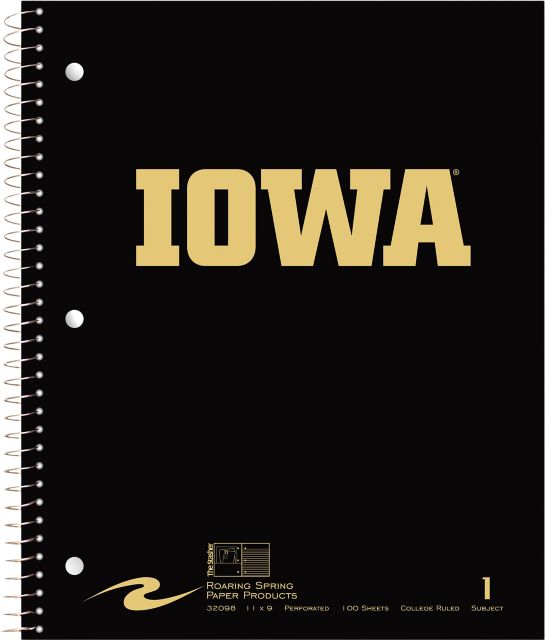 University of Iowa Notebook 100-Sheet
