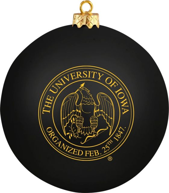 University of Iowa Round Shatterproof Ornament