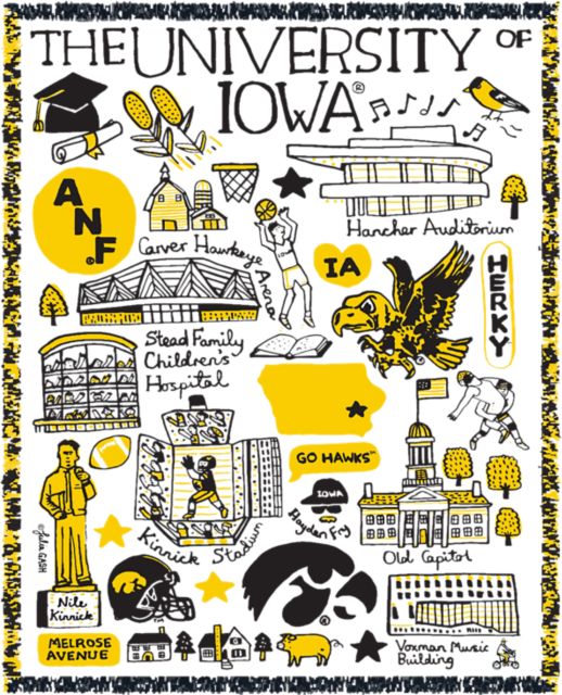 University of Iowa Tapestry Blanket