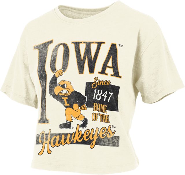 University of Iowa Hawkeyes Women's Crop Short Sleeve T-Shirt