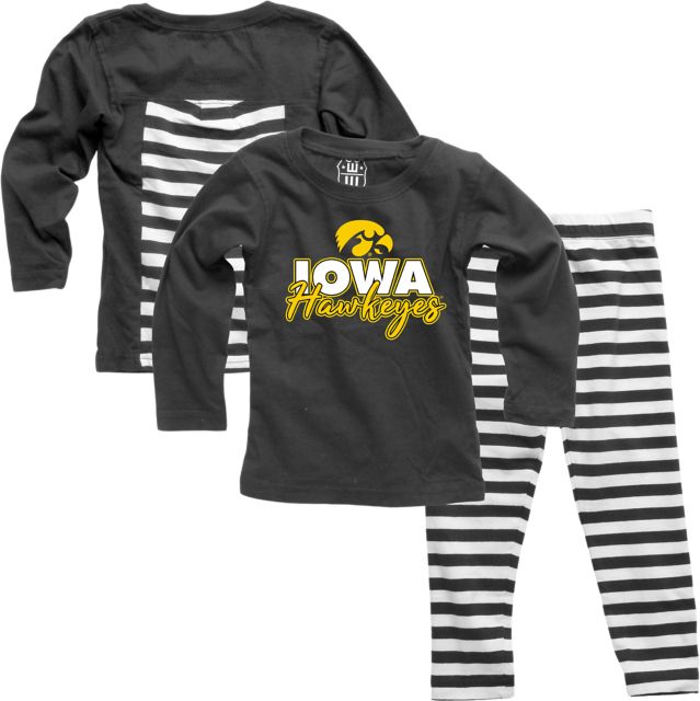 University of Iowa Hawkeyes Infant Girls Stripe Set