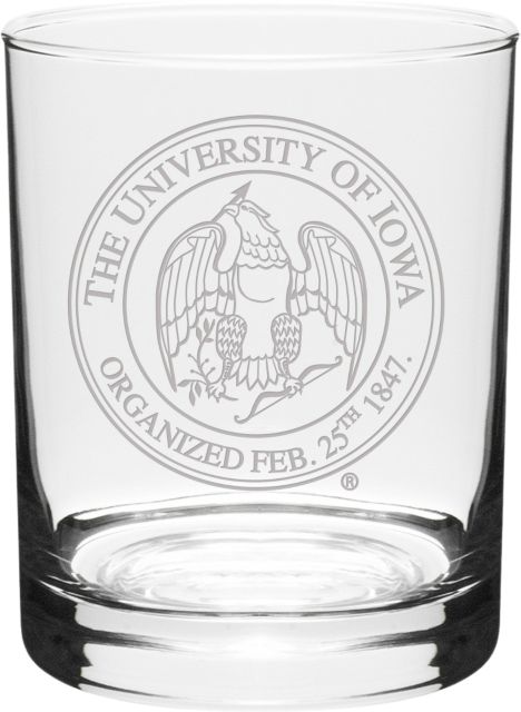 University of Iowa 14 oz DOF Glass