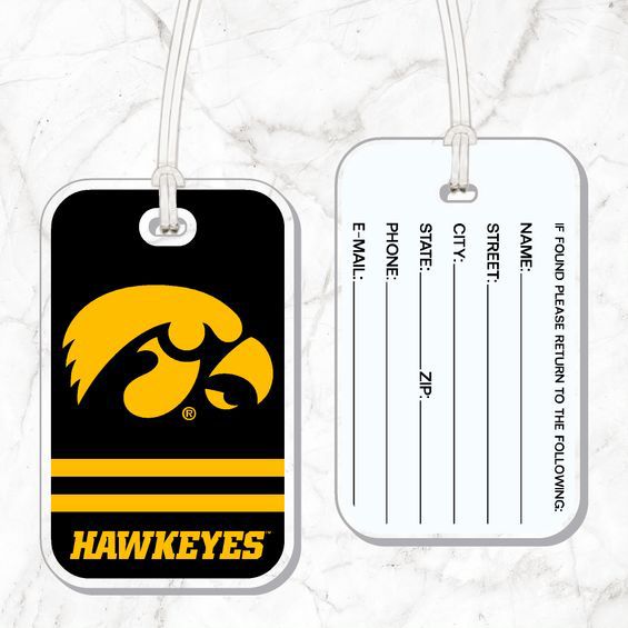 University of Iowa Hawkeyes Acrylic Bag Tag