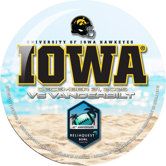 University of Iowa Hawkeyes Football 2025 ReliaQuest Bowl Bound Button