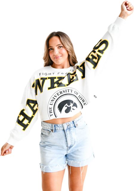 University of Iowa Women's Cropped Long Sleeve T-Shirt