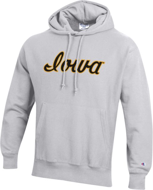 University of Iowa Reverse Weave Hooded Sweatshirt