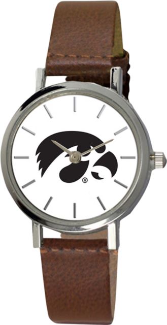 University of Iowa 28 mm Ladies Leather Watch