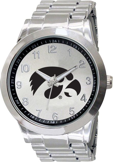 University of Iowa 44mm Men's Stainless Steel Watch