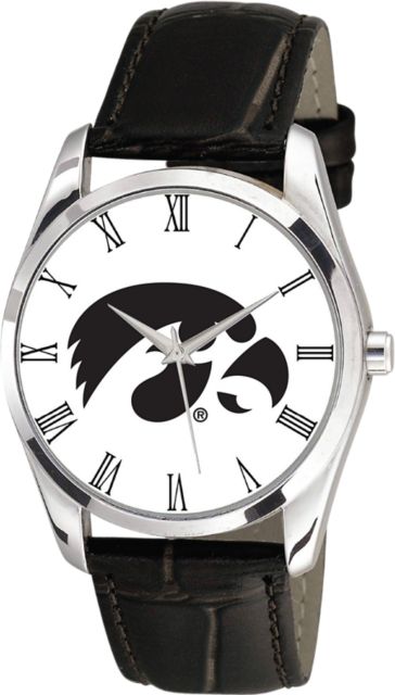 University of Iowa 26mm Ladies Leather Watch