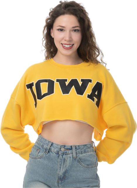 University of Iowa Women's Crop Crewneck Sweatshirt
