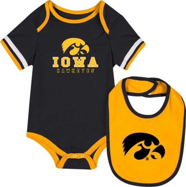 University of Iowa Infant's Hawkeyes Bodysuit Bib Set