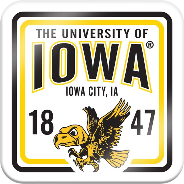 University of Iowa Hawkeyes Square Magnet