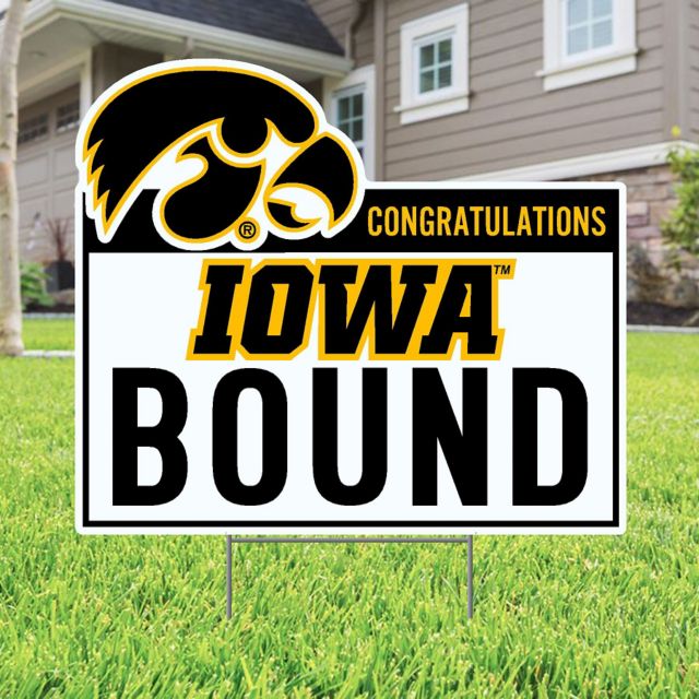 University of Iowa Bound 22 x 19 Lawn Sign