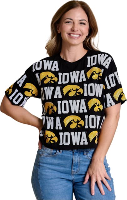 University of Iowa Women's Sequin Short Sleeve T-Shirt