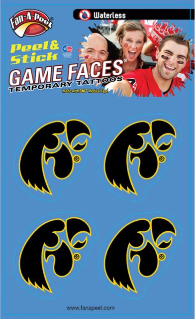 University of Iowa Tattoo 4-Pack