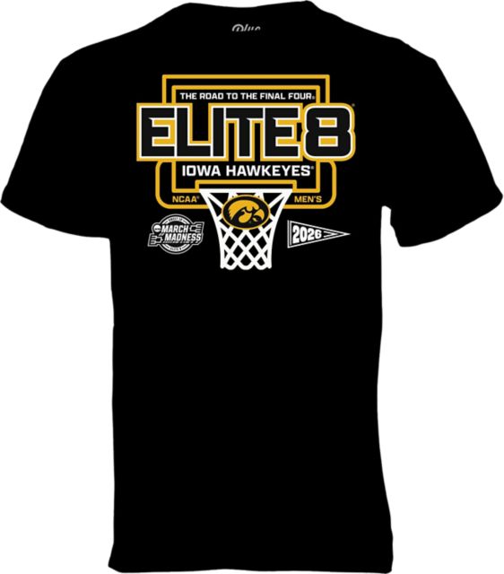 University of Iowa Men's Basketball 2026 Elite 8 Short Sleeve T-Shirt