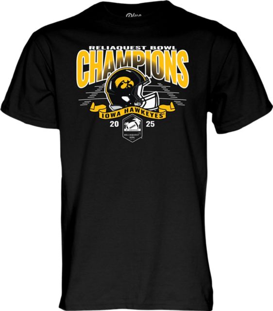 University of Iowa Hawkeyes Football 2025 ReliaQuest Bowl Champions Short Sleeve T-Shirt