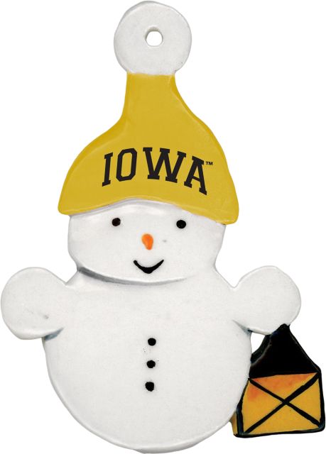 University of Iowa Snowman Ornament
