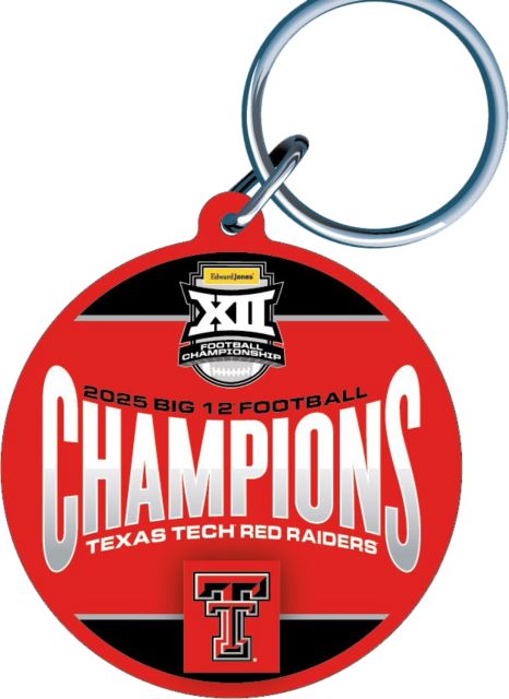 Texas Tech University Red Raiders Football 2025 Big 12 Champions Acrylic Keychain