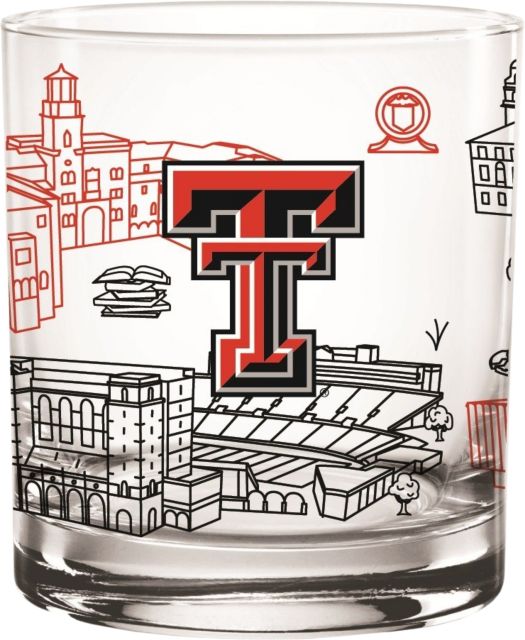 Texas Tech University 14 oz. Rock Glass