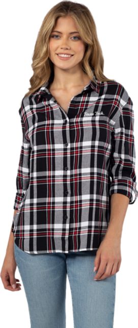 Texas Tech University Women's Plaid Shirt