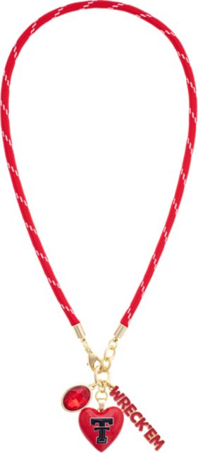 Texas Tech University Heart Paracord Necklace