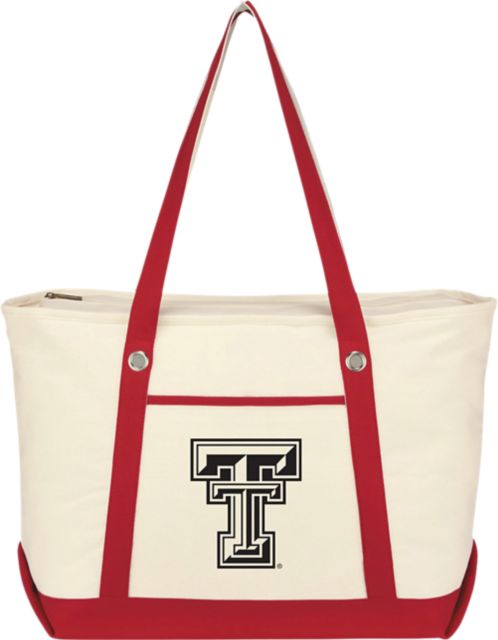 Texas Tech University Canvas Zippered Tote Bag
