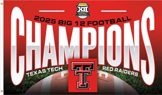 Texas Tech University Red Raiders Football 2025 Conference Champions 3 x 5 Flag
