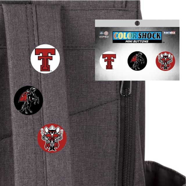 Texas Tech University Red Raiders Mini Button 3 Pack