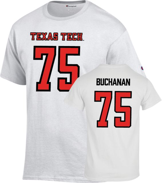 Texas Tech Football T Shirt Buchanan - 75 - ONLINE ONLY