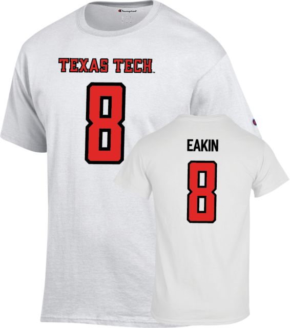 Texas Tech Football T Shirt Eakin 8 ONLINE ONLY