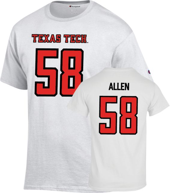 Texas Tech Football T Shirt Allen - 58 - ONLINE ONLY