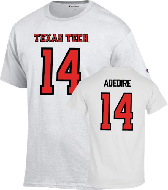 Texas Tech Football T Shirt Adedire - 14 - ONLINE ONLY