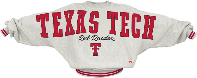 Texas Tech University Red Raiders Women's Ribbed Fleece Crewneck Sweatshirt