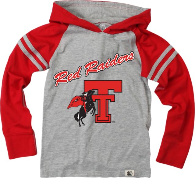 Texas Tech University Red Raiders Toddler Boys Raglan Hooded Long Sleeve Shirt