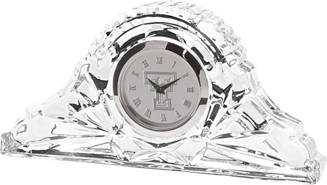 Texas Tech University 4.5'' x 2.5'' Crystal Table Clock