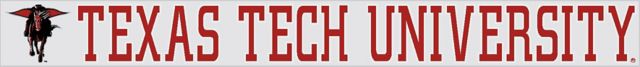 Texas Tech University Strip Decal