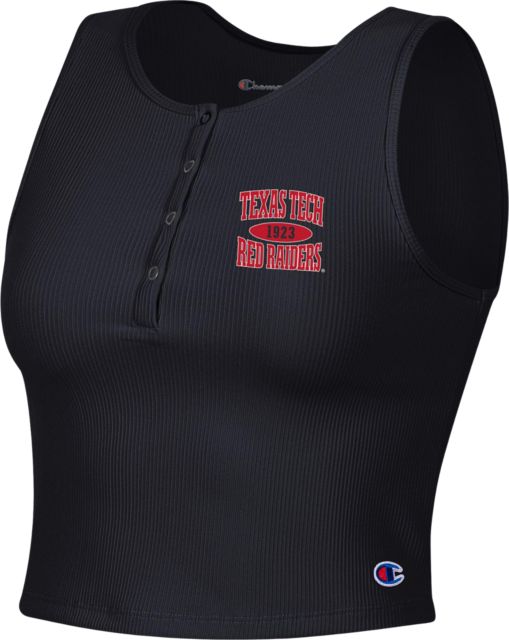 Texas Tech University Red Raiders Women's Henley Crop Tank Top