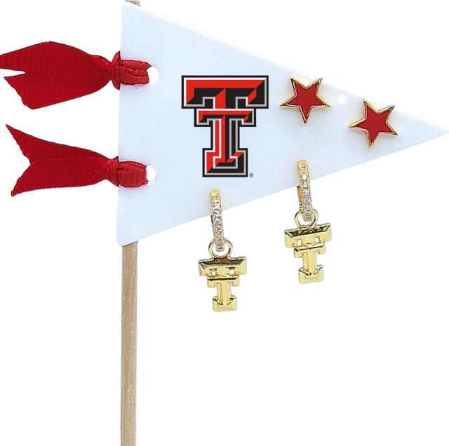 Texas Tech University Pennant Earring Set - 2 Pair
