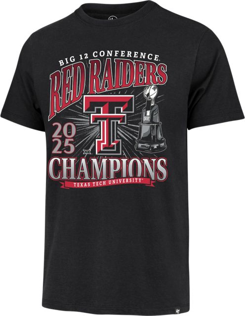 Texas Tech University Red Raiders Football 2025 Big 12 Champions Short Sleeve T-Shirt