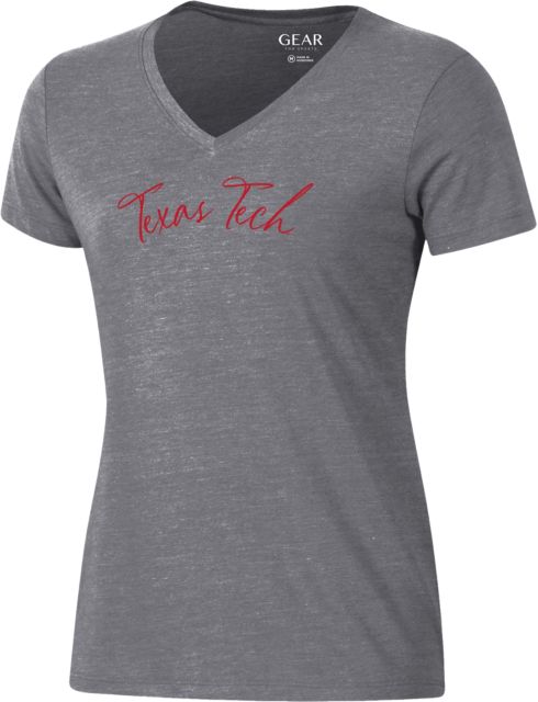 Texas Tech University Women's Triblend V-Neck Short Sleeve T-Shirt