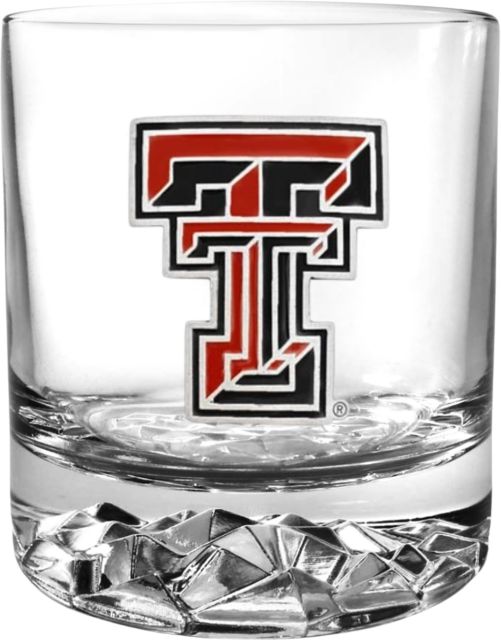 Texas Tech University Round Glass