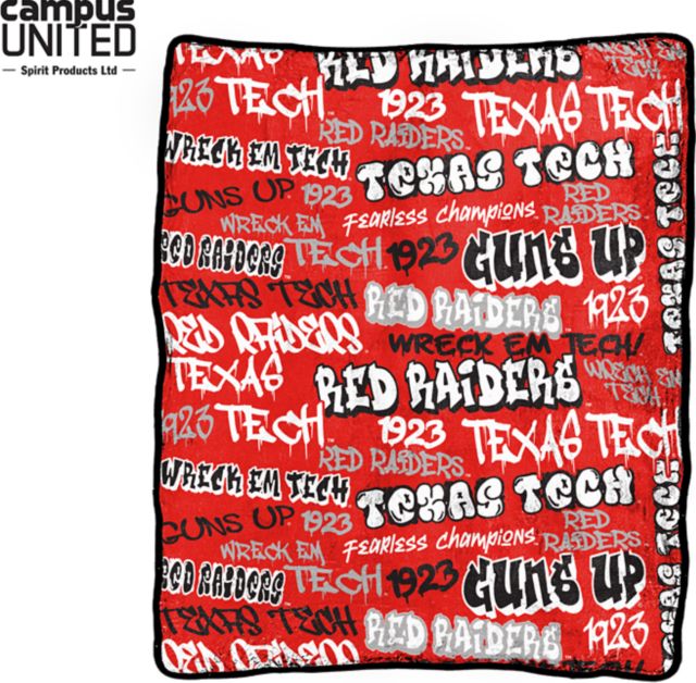 Texas Tech University Red Raiders Silk Touch Graffiti Throw Blanket