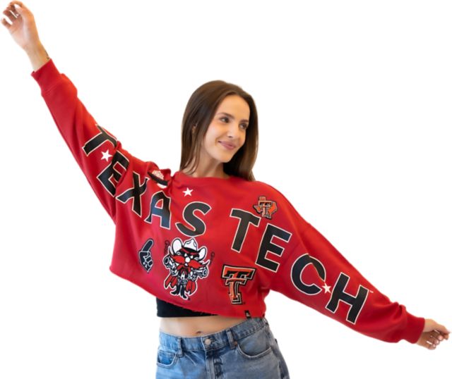 Texas Tech University Red Raiders Women's Crop Crewneck Sweatshirt