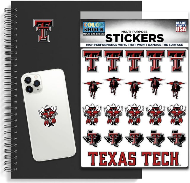 Texas Tech University Red Raiders Sticker Sheet