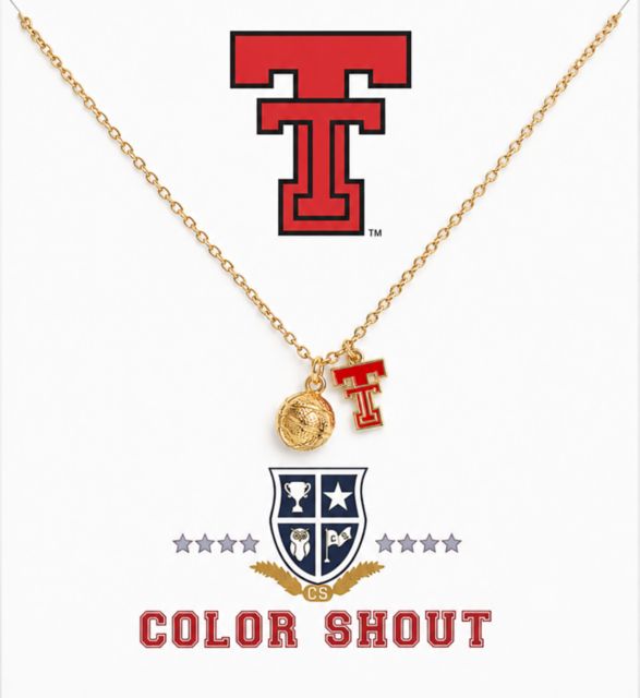 Texas Tech University Basketball Charm Necklace