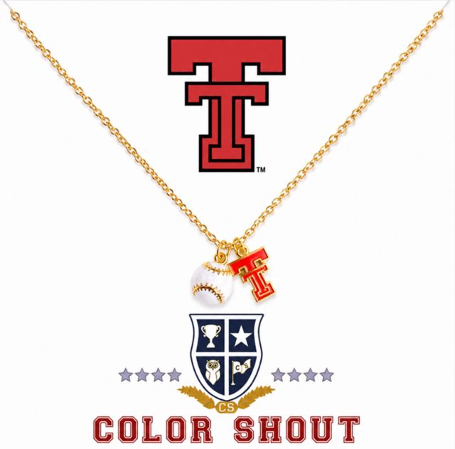 Texas Tech University Baseball Charm Necklace